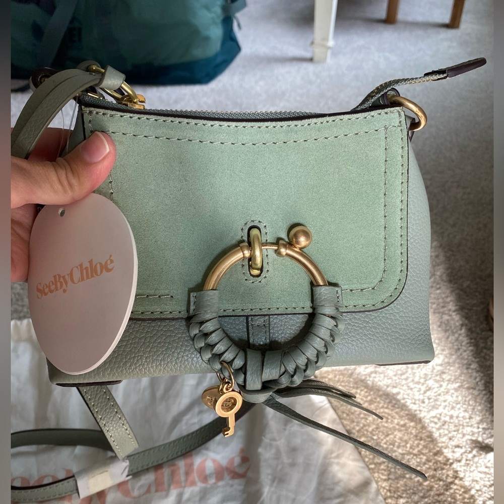NWT see by Chloe mini Joan bag. Sage green color